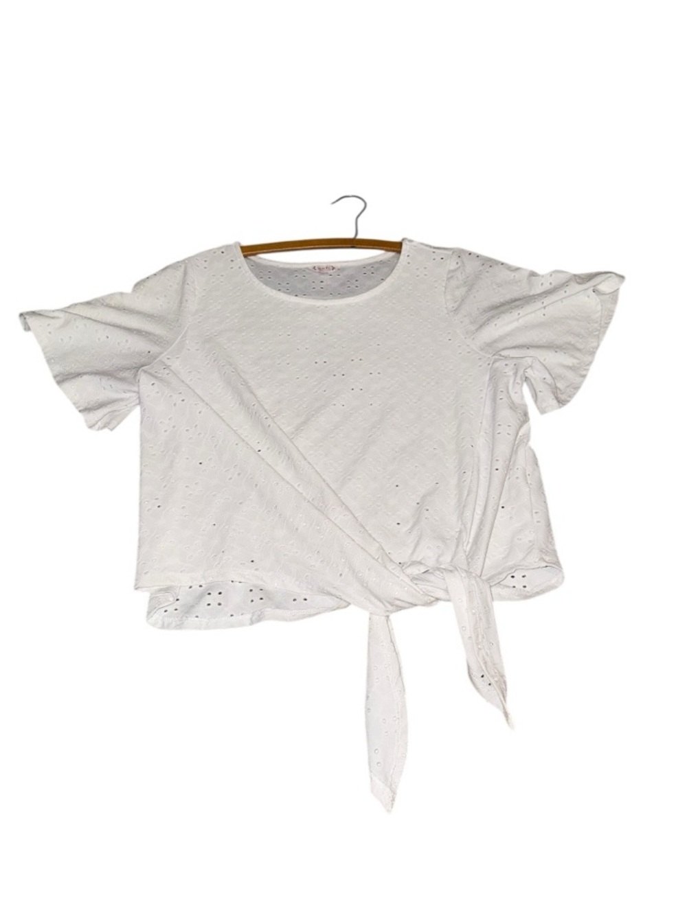 Nanette Lepore White Eyelet Cotton Blouse